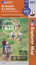 OS Explorer Map of St Austell & Liskeard (OL107) Active Front Cover
