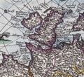 Great Britain on the Blaeu Antique World Map Detail