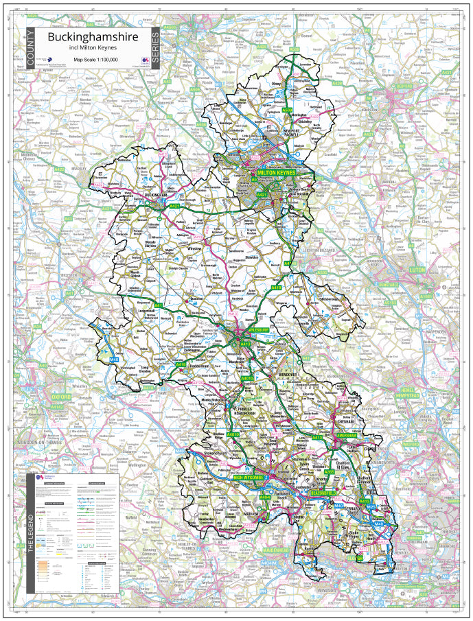 Buckinghamshire County Map (2021) Map Logic