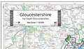 Map of Gloucestershire County
