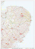 East Anglia Postcode Map sheet