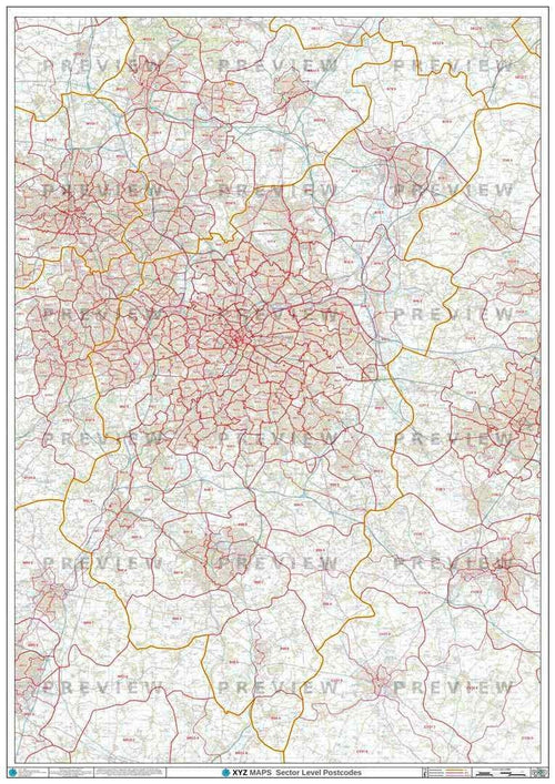 B Postcode Map PDF or GIF Download
