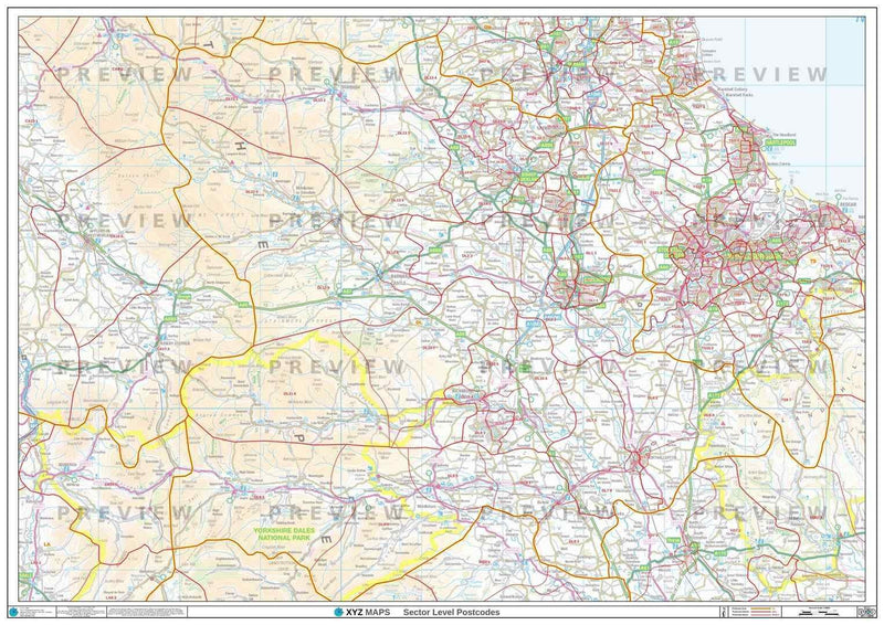 Darlington DL Postcode Map PDF or GIF Download