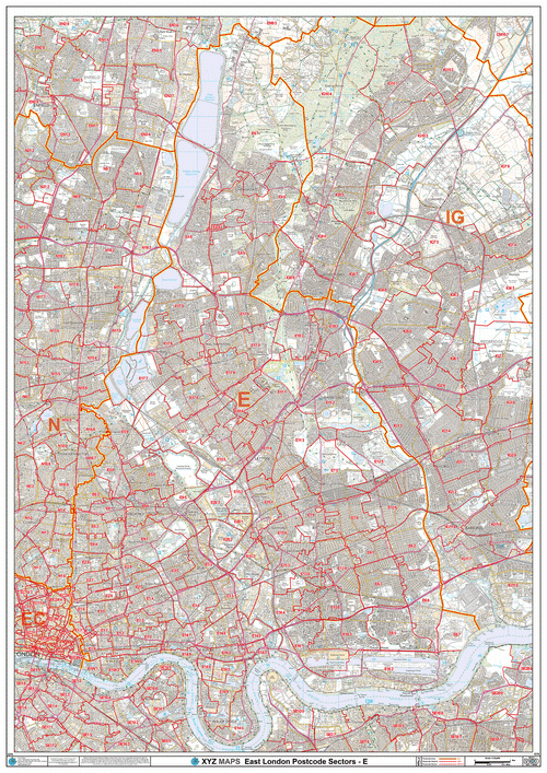East London Postcode Map