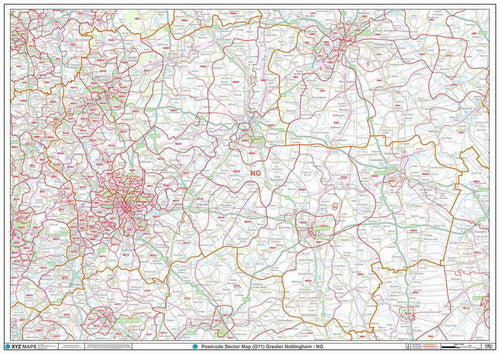 Greater Nottingham (NG) Area Postcode Sector Map (G11) PDF or GIF Download