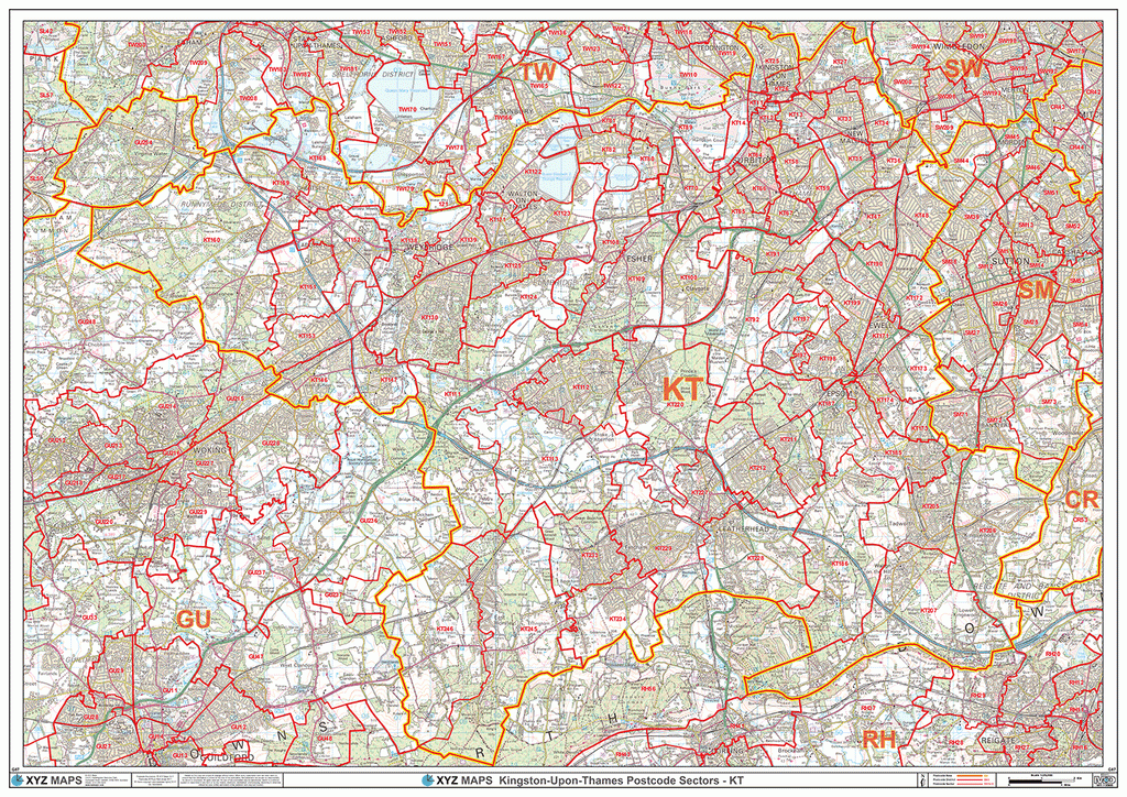 Kingston Postcode Map (KT) Map Logic