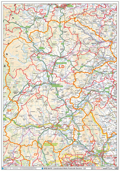 Llandrindod Wells Postcode Map