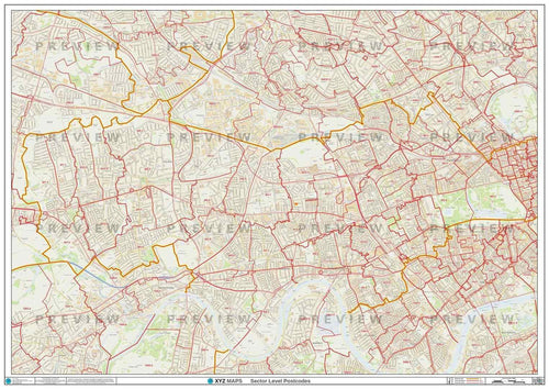 W London Postcode Map PDF or GIF Download