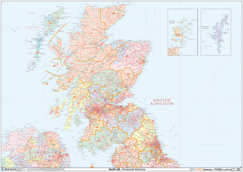 Scotland Postcode Map Sheet