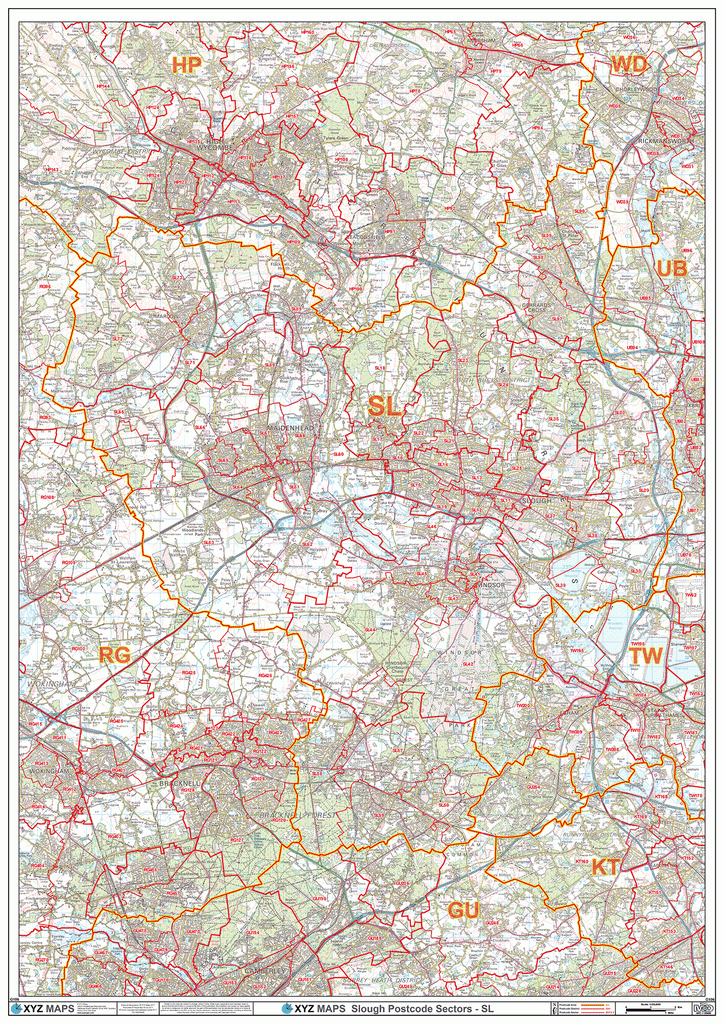 Slough Postcode Map (SL) Map Logic