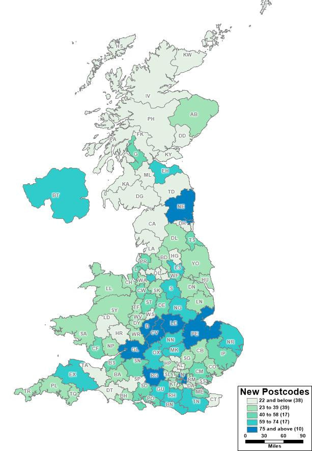 Postcode Update September 2016