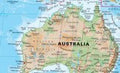 Close up of Australia on the Huge World Wall Map