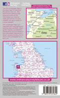 OLR115: Ordnance Survey Landranger Map of Snowdon & Caernarfon Back Cover