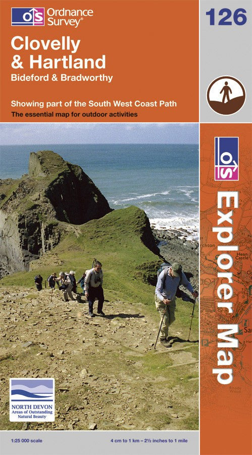 OS Explorer Map of Clovelly & Hartland (OL126) Paper Front Cover