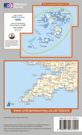 OS Explorer Map of Isles of Scilly (OL101) Back Cover