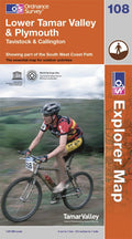 OS Explorer Map of Lower Tamar Valley & Plymouth (OL108) Paper Front Cover