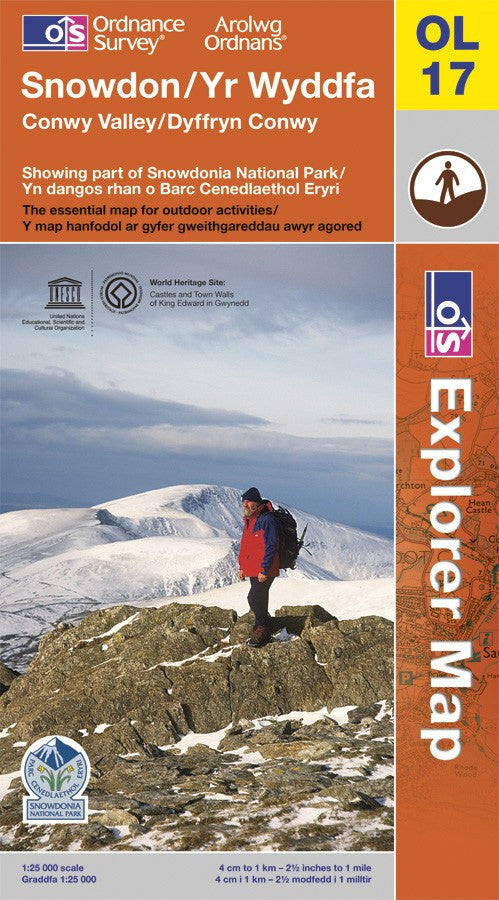OL17: Ordnance Survey Explorer Map of Snowdon and the Conwy Valley Front Cover