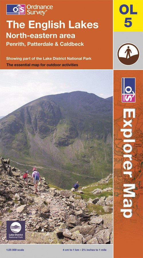 OL05: Ordnance Survey Explorer Map of the English Lake District (North East) Paper Front Cover