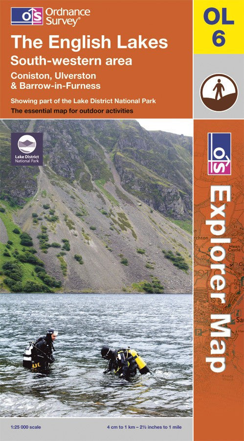 OL06: Ordnance Survey Explorer Map of the English Lake District (South West) Paper Front Cover