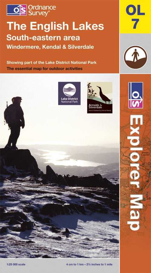 OL07: Ordnance Survey Explorer Map of the English Lake District (South East) Paper Front Cover
