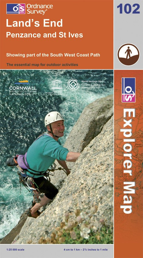 OS Explorer Map of Land’s End (OL102) Paper Front Cover