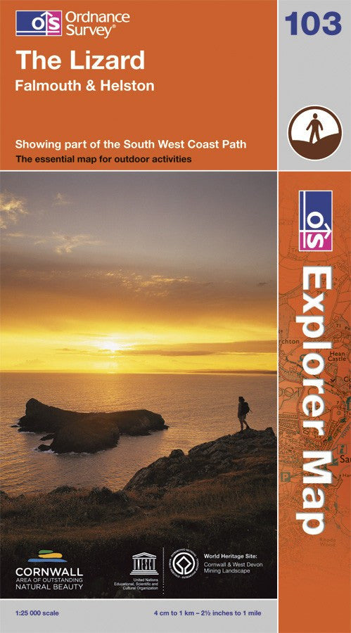 OS Explorer Map of The Lizard (OL103) Paper Front Cover