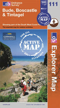 OS Explorer Map of Bude, Boscastle & Tintagel (OL111) Active Front Cover