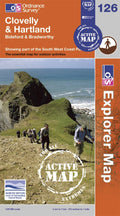 OS Explorer Map of Clovelly & Hartland (OL126) Active Front Cover
