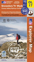 OL17: Ordnance Survey Explorer Map of Snowdon and the Conwy Valley Active Front Cover