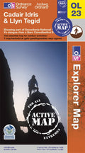 OL23: Ordnance Survey Explorer Map of Cadair Idris & Bala Lake Active Front Cover