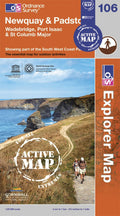 OS Explorer Map of Newquay & Padstow (OL106) Active Front Cover