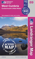 OLR089: Ordnance Survey Landranger Map of West Cumbria, Cockermouth & Wast Water Active Front Cover