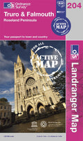 OS Landranger Map of Truro & Falmouth (OLR204) Active Front Cover