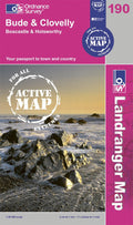 OLR190: Ordnance Survey Landranger Map of Bude & Clovelly Active Front Cover