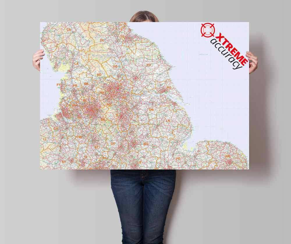Northern England Postcode District Map GIF or PDF Download (D4) – Map Logic