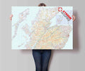This is an A0 landscape wall map (the 'Xtreme Accuracy' logo is not printed on the map)