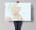 This is an A0 landscape Scotland Postcode map