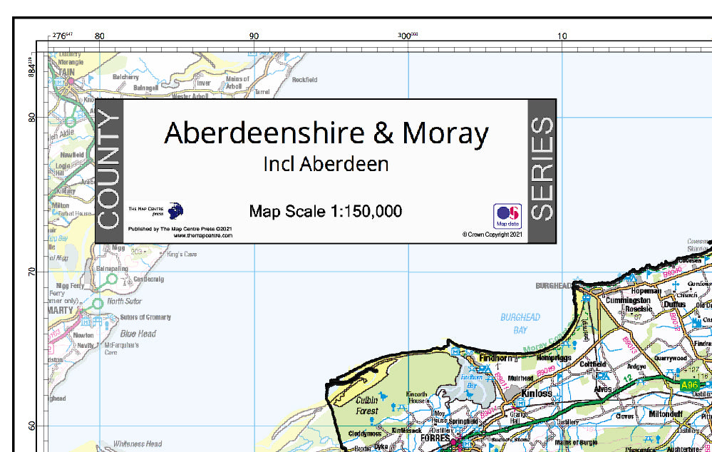 St Fergus Map Aberdeenshire Moray, Angus and Forfar County Map (2021) – Map Logic