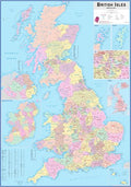 British Isles Administrative Wall Map