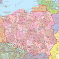 Poland on the Postcode Map of Europe