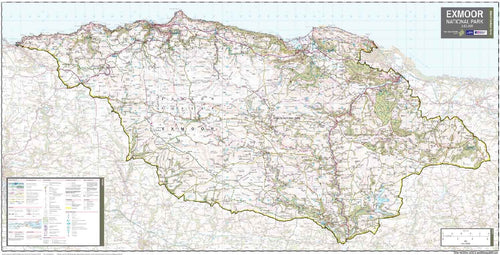 Exmoor National Park Wall Map (113 x 60cm)