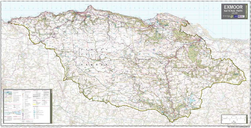 Exmoor National Park Wall Map (113 x 60cm)
