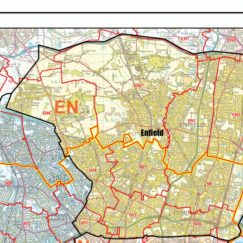 London Postcode Map - London Borough Map - Map Logic