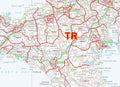 Cornwall & West Devon Laminated Postcode Sector Map – Map Logic