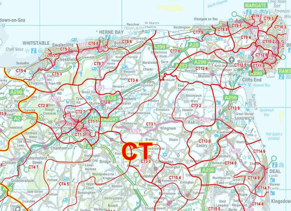 South East England Postcode Sector Map (S4) – Map Logic