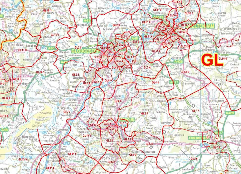 The Severn Estuary Area Postcode Sector Map (S6) – Map Logic