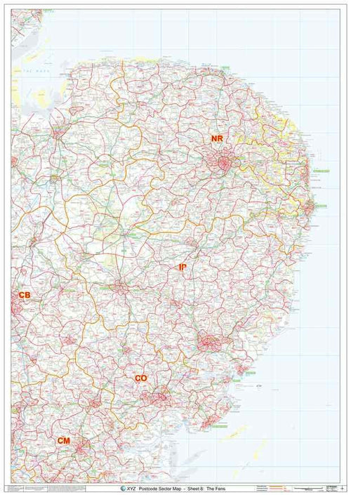 East Anglia Postcode Map PDF or GIF Download