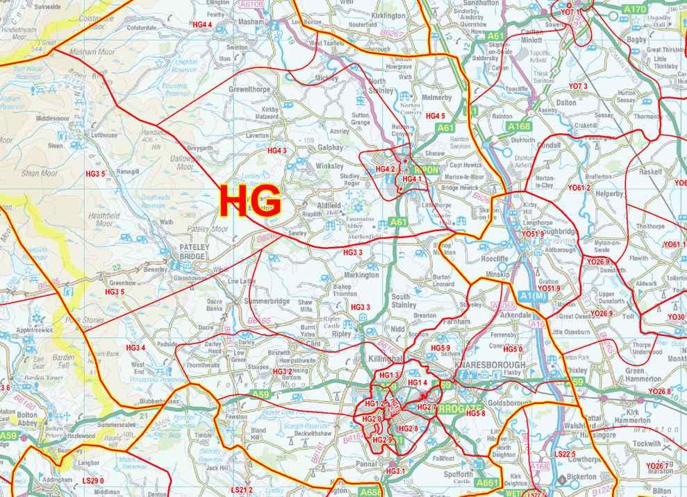 Yorkshire Postcode Sector Wall Map (S13) – Map Logic