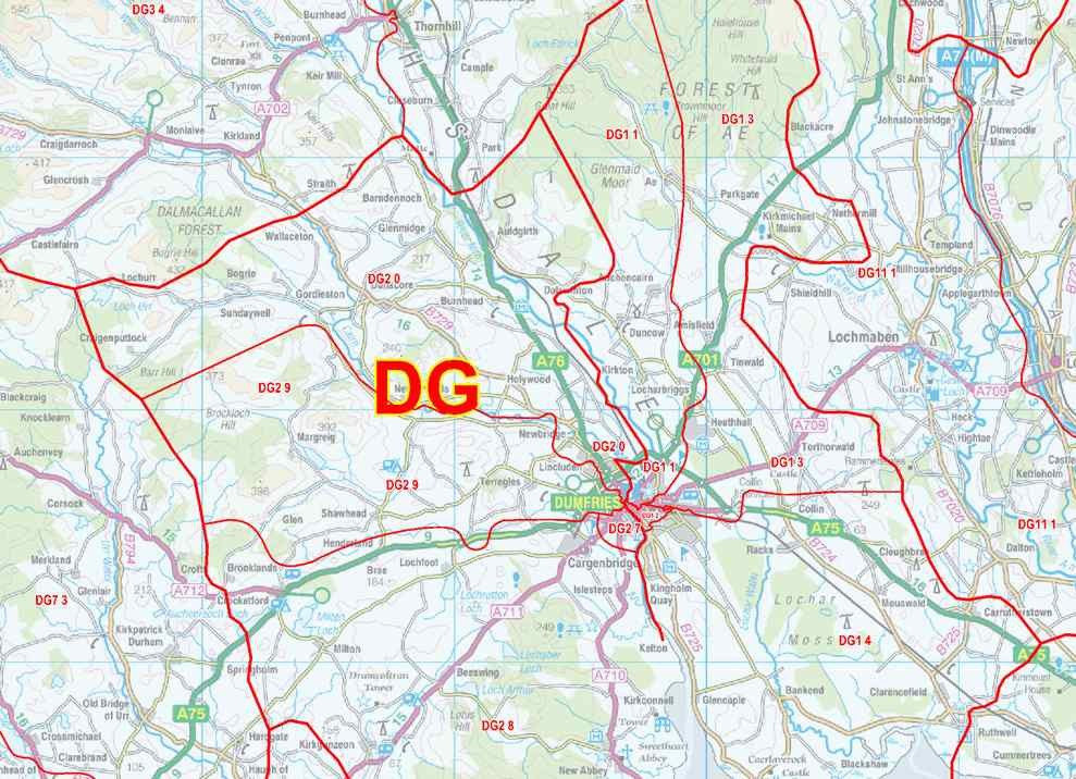 Sw Scotland Map South West Scotland Postcode Sector Map (S15) – Map Logic