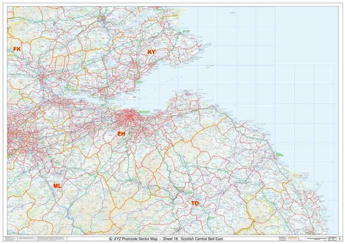 Central East Scotland Postcode map sheet